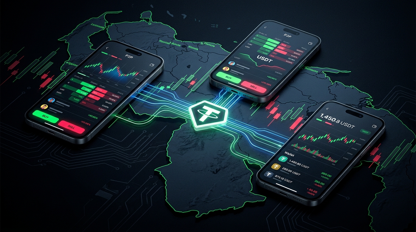 Dispersión del 13% en USDT P2P: Binance, Bybit y OKX en Venezuela