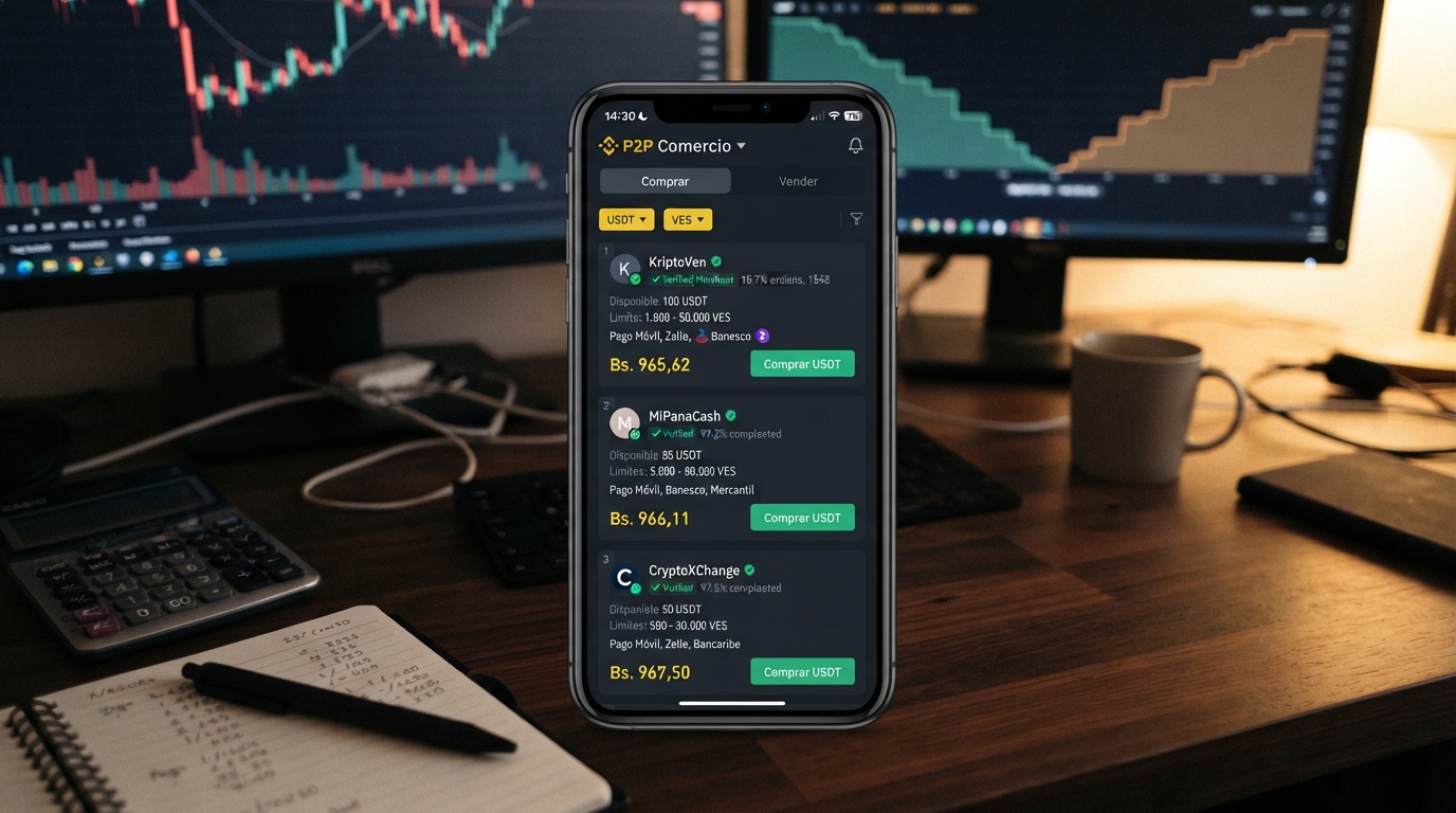 Doble spread del USDT/VES: el radar marca 5,60% y el libro 0,30%