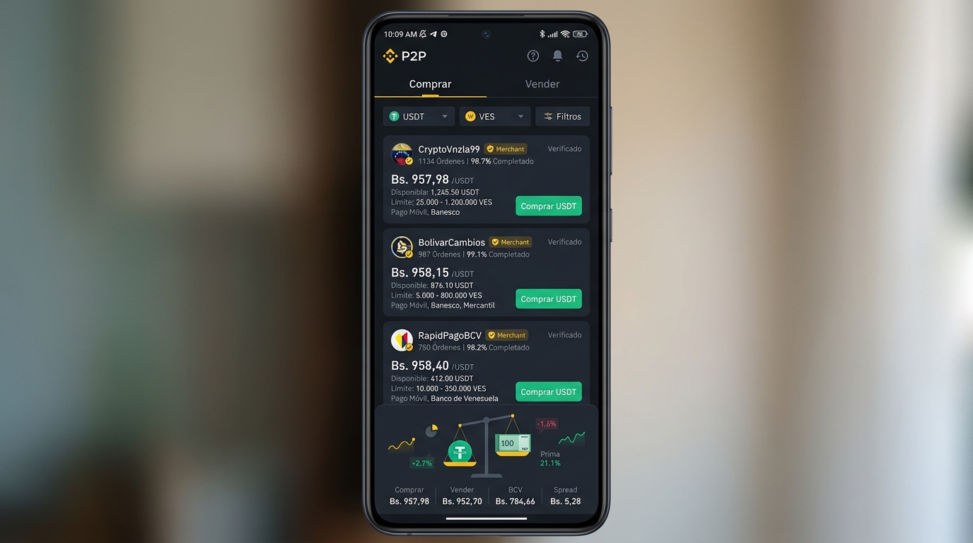 Guía práctica: cómo calcular el spread y la prima en el P2P de USDT/VES