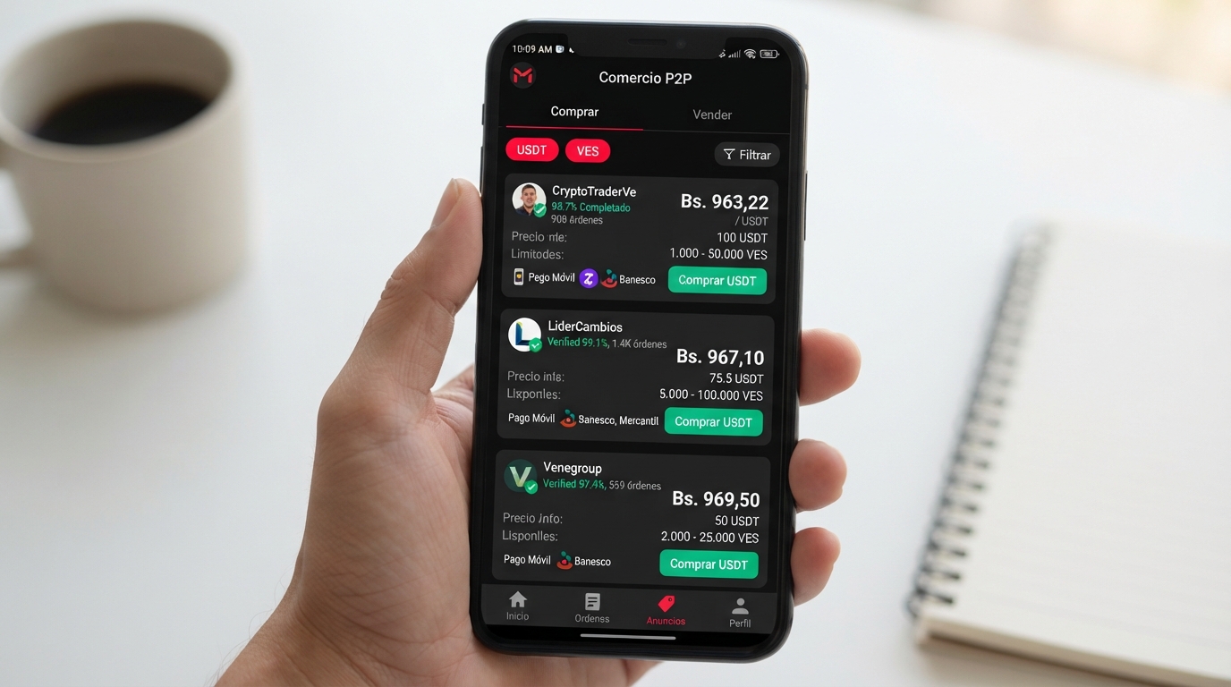 Indicadores P2P en Venezuela: spread, prima y liquidez del USDT