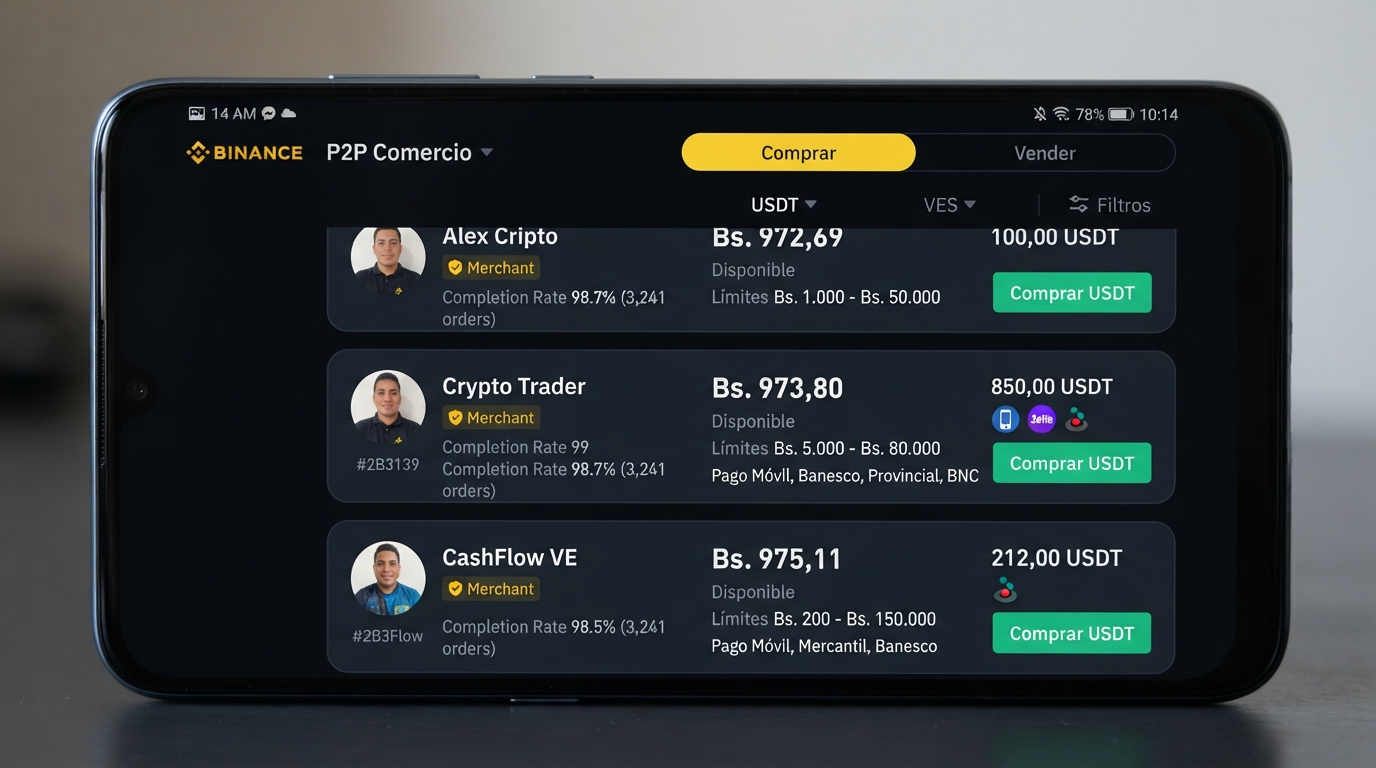 Liquidez alta, spread amplio: lo que revela el order book USDT/VES