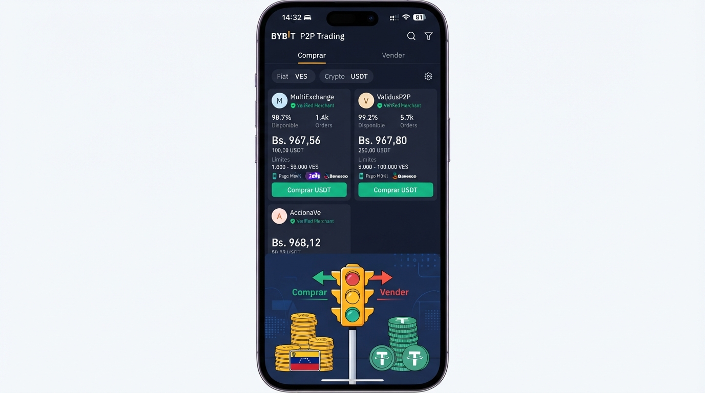 Spread en P2P: cuánto pagas de más al comprar USDT en Venezuela