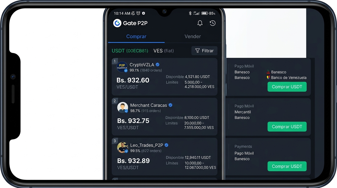 Spread P2P USDT/VES: por qué el 4,2% engaña y el real es 0,04%