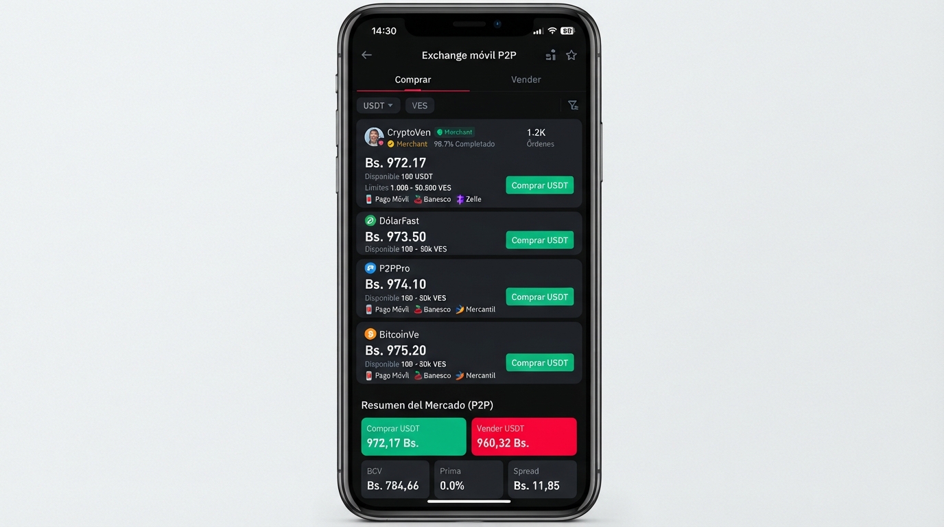 Spread P2P USDT/VES: qué es y cómo te afecta al comprar o vender