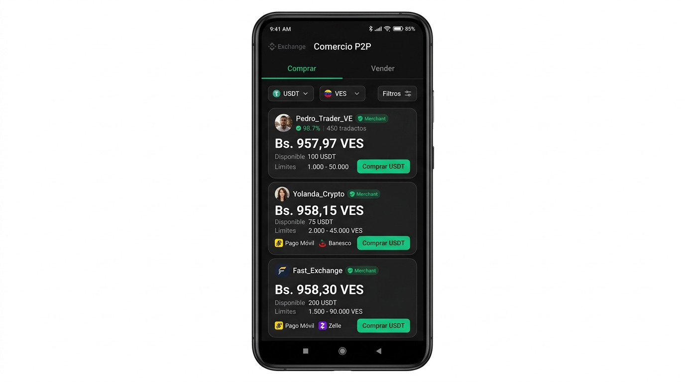 Spread P2P USDT/VES supera 2.9%: precaución en Venezuela