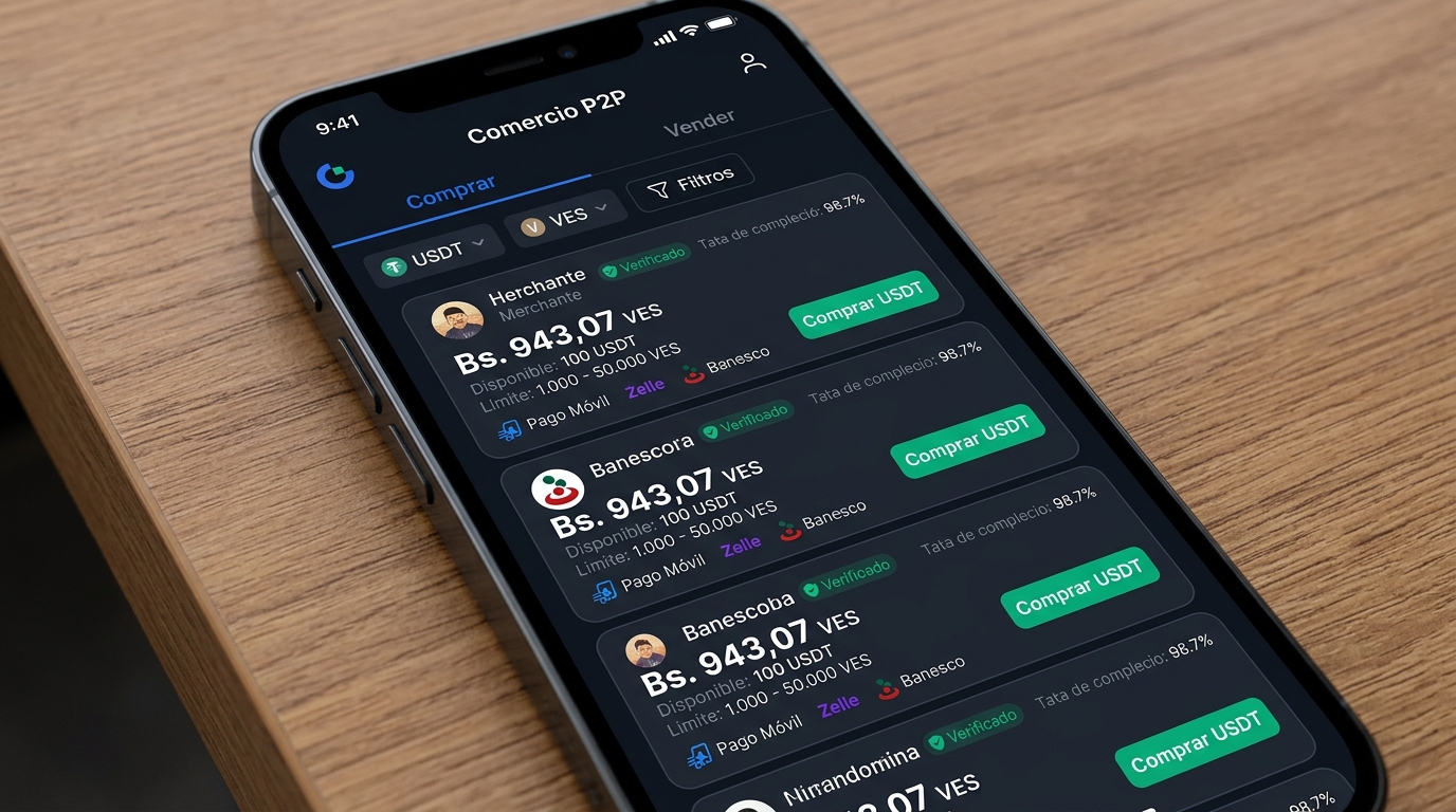 Spread, premium y liquidez: cómo leer el semáforo P2P del USDT en Venezuela